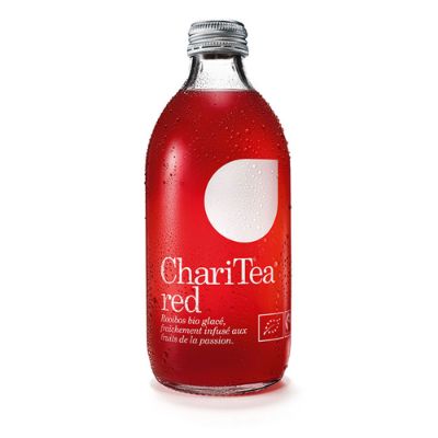 Thé glacé Rooibos Fruits de la Passion 33cl Charitea Red Thé glacé Rooibos Fruits de la Passion 33cl Charitea Red